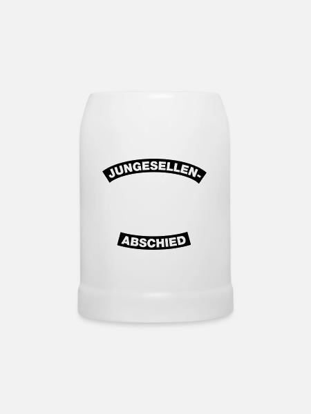 Junggesellenabschied Rahmen Element 1C (MC-Style) - Bierkrug - Weiß