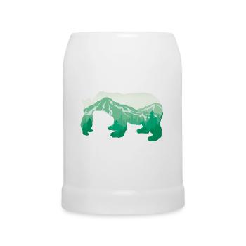 Bear - The Great Mountain Bear Animal Lover Gift - Beer Mug - white - Front