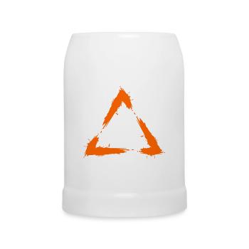 Icône de géométrie triangle - Chope en céramique - blanc - Devant