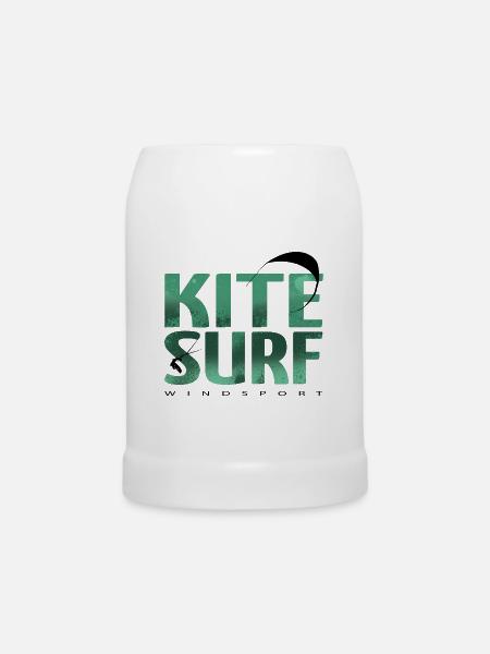 KITESURF 2021 grün - Bierkrug - Weiß