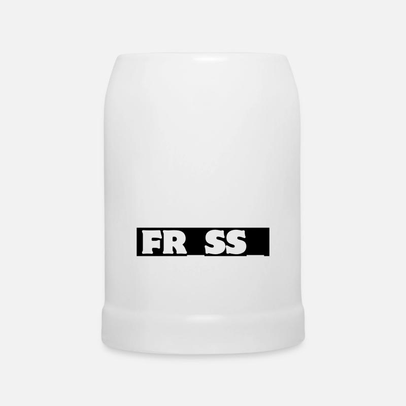 Ich kaufe ein E Großbuchstaben-Design - Bierkrug - Weiß