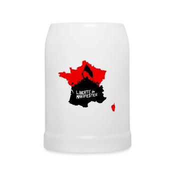 Freedom to protest - Beer Mug - white - Front