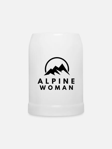 ALPINE WOMAN - Bierkrug - Weiß