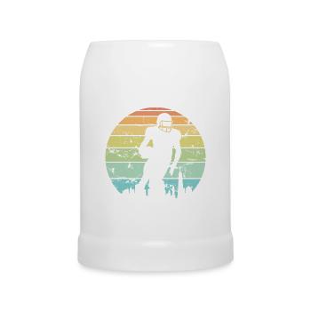 Cadeau vintage de joueurs de football pour les hommes femmes et enfants - Chope en céramique - blanc - Devant
