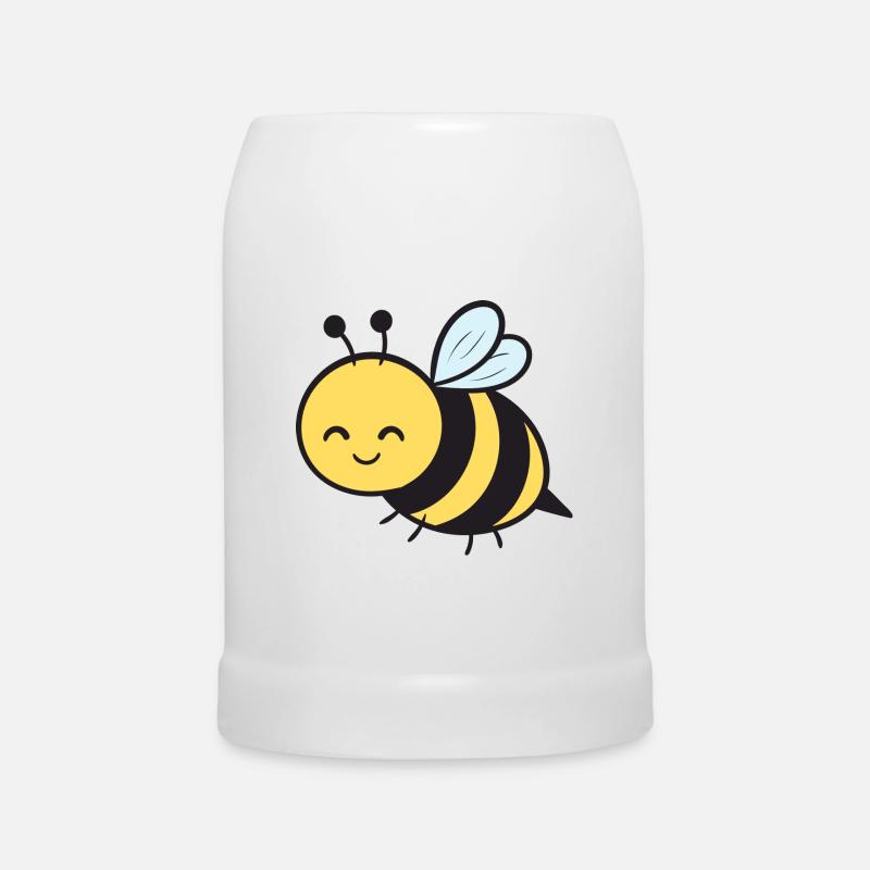 Abeilles - Chope en céramique - blanc