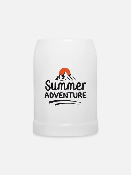 Sommer-Abenteuer - Bierkrug - Weiß