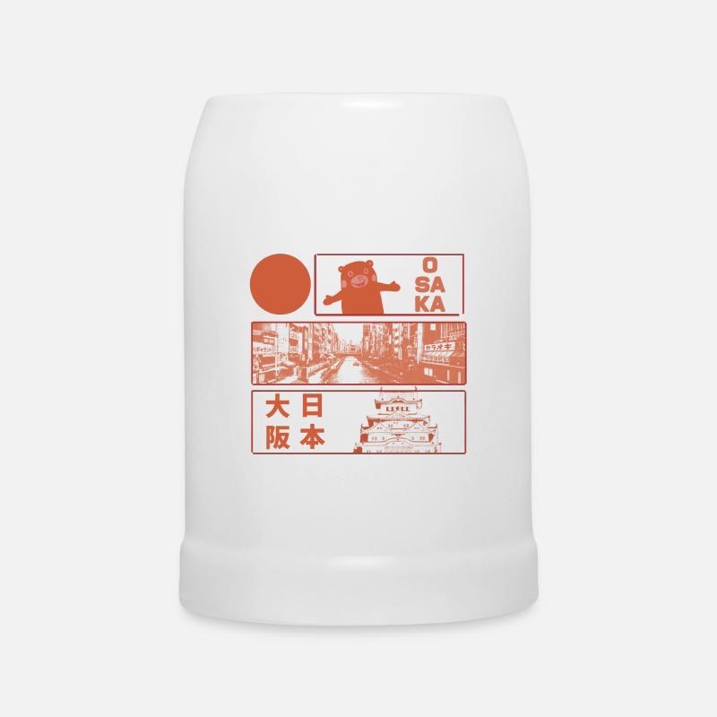Visit Osaka Castle - Beer Mug - white