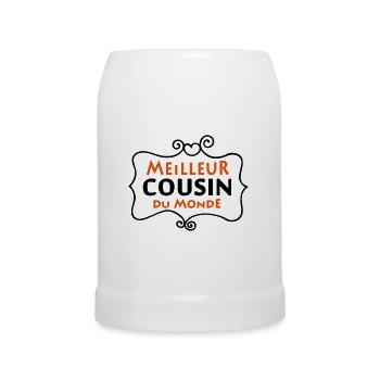 Meilleur COUSIN du monde (2c) - Chope en céramique - blanc - Devant