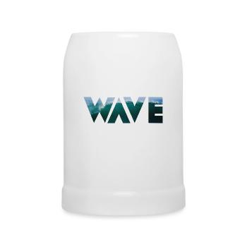 Wave - Welle - Bierkrug - Weiß - Vorne