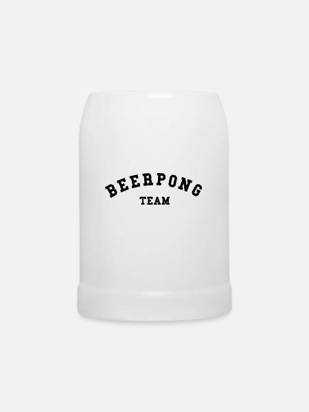 Beerpong Team - Bierkrug - Weiß