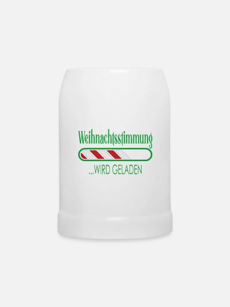 Weihnachtsstimmung wird geladen - Bierkrug - Weiß