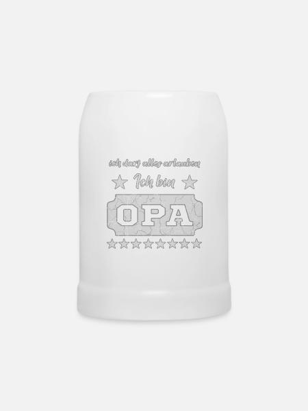 Spruch Opa - Bierkrug - Weiß
