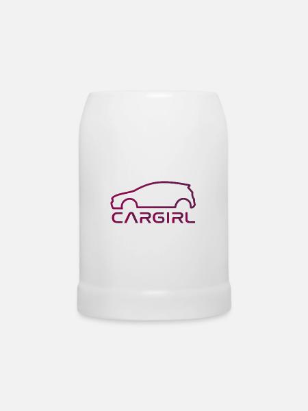 Car Girl - Bierkrug - Weiß