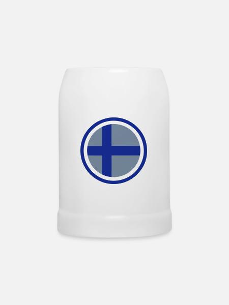 Finnland Emblem - Bierkrug - Weiß