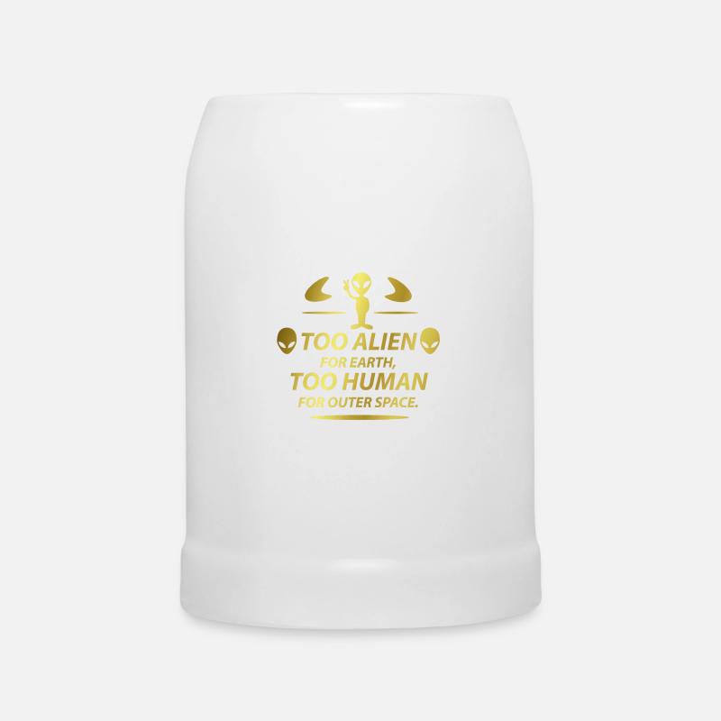 Alien | Weltraum Zeichen Ausserirdisch Geschenk - Bierkrug - Weiß