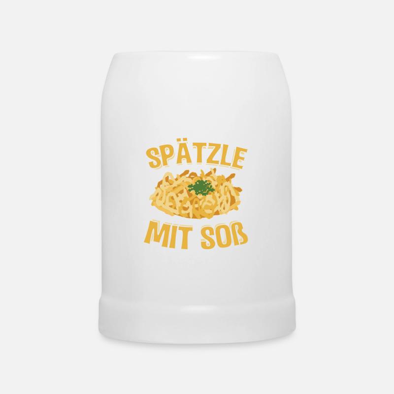 Spätzle mit Soß | Schwabe Schwäbisch Geschenkideen - Bierkrug - Weiß