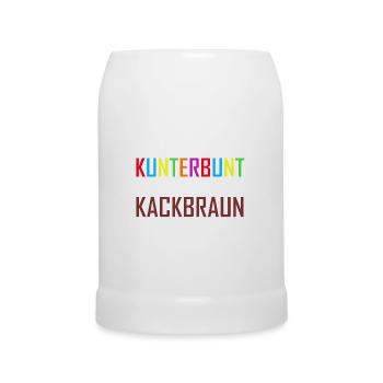 Kunterbunt Antifa | Gegen Nazis Rassismus Geschenk - Bierkrug - Weiß - Vorne