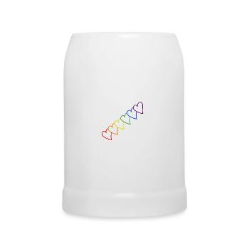 Pfeil Regenbogen LGBT - Bierkrug - Weiß - Vorne