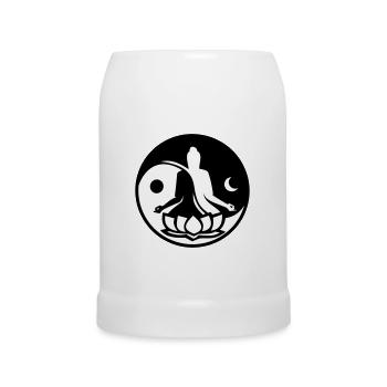 Yin und Yang - Bierkrug - Weiß - Vorne