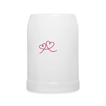 Avion avion avec coeur - Chope en céramique - blanc - Devant