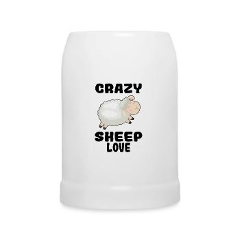 Laine cadeau Crazy Sheep Love Sheep - Chope en céramique - blanc - Devant