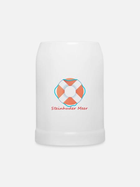 Steinhuder Meer Rettungsring - Bierkrug - Weiß
