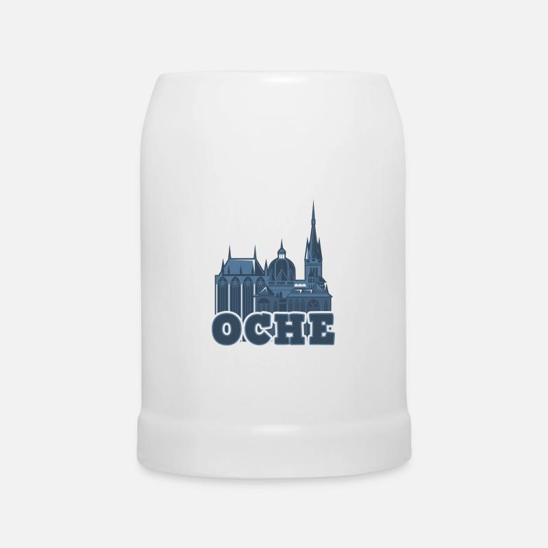 Oche Aachener Dom Euregio - Bierkrug - Weiß