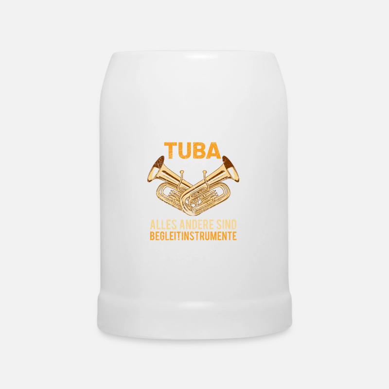 Herren Tuba Witz Spruch - Bierkrug - Weiß