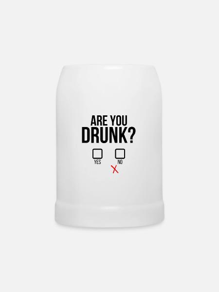 Are you drunk? - Bierkrug - Weiß