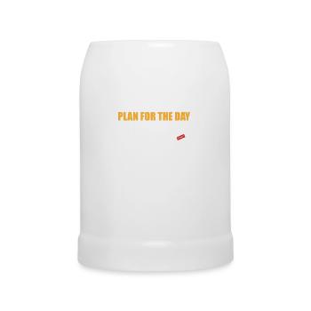 Plan for the day Coffee Grilling Beer Sleep - Beer Mug - white - Front