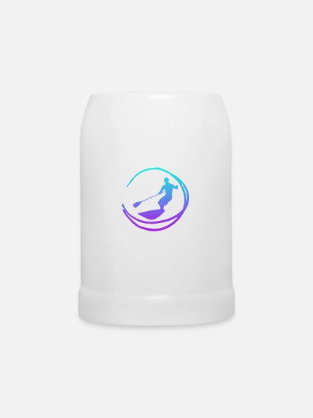 Stand paddle silhouette SUP cadeau paddle - Chope en céramique - blanc
