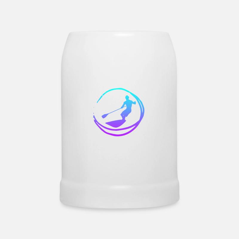 Stand paddle silhouette SUP cadeau paddle - Chope en céramique - blanc