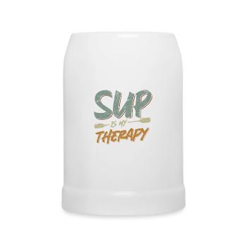 SUP Stand up Paddle Sort SUP is my therapy - Chope en céramique - blanc - Devant
