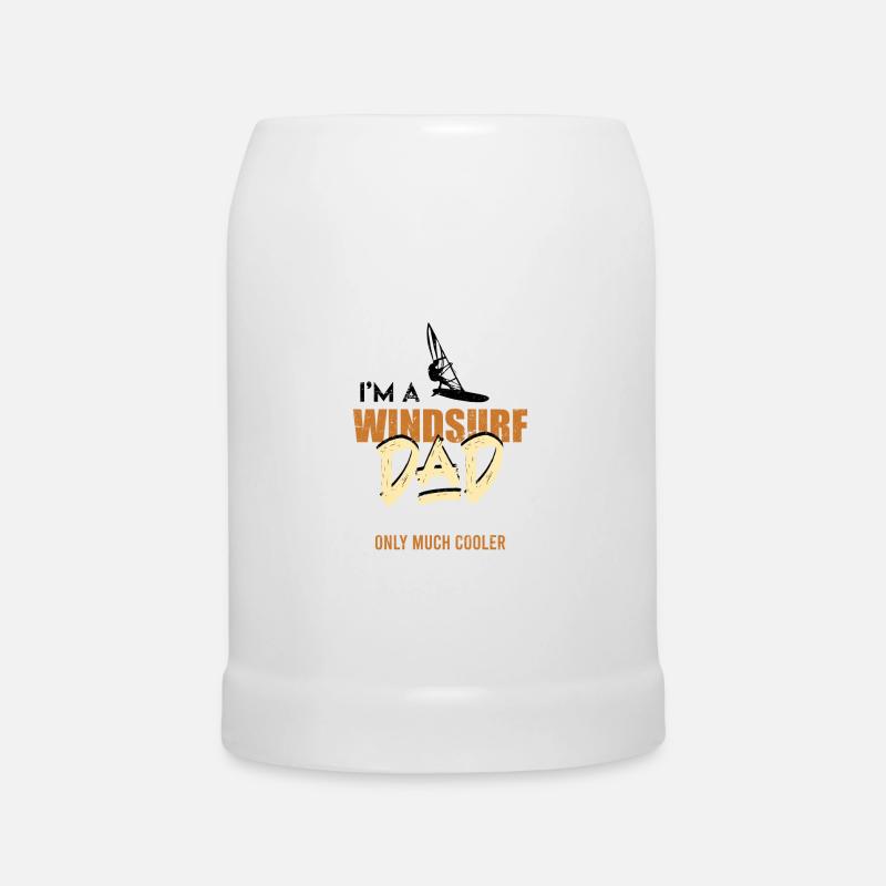 Windsurfer Dad Gift Windsurfing Dad Saying - Beer Mug - white