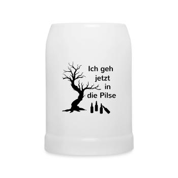 Pils Pilz Bier Biertrinker Pilsner lustige Sprüche - Bierkrug - Weiß - Vorne