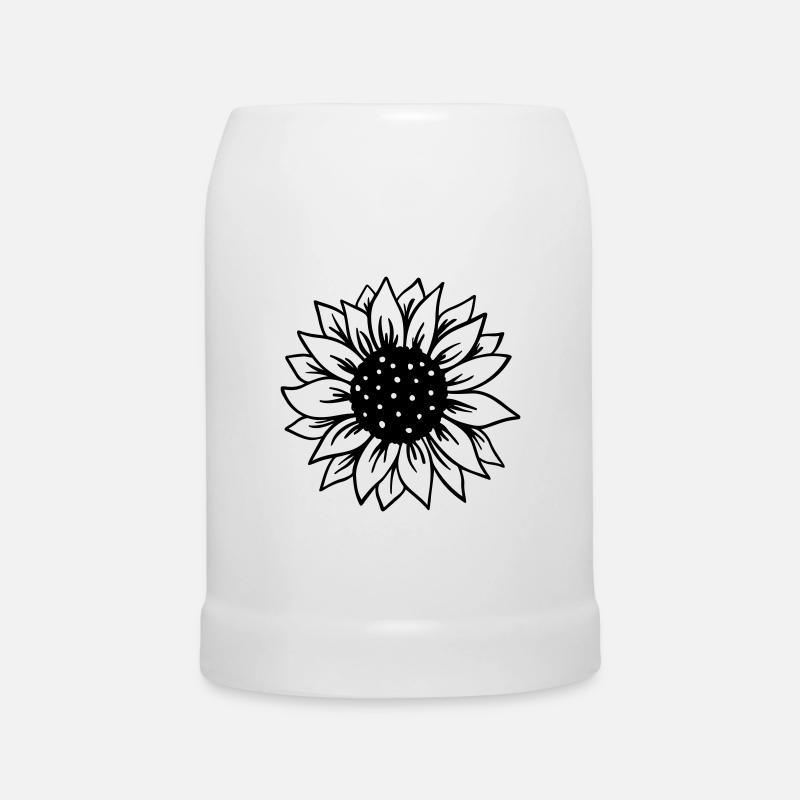 Sunflower - Beer Mug - white