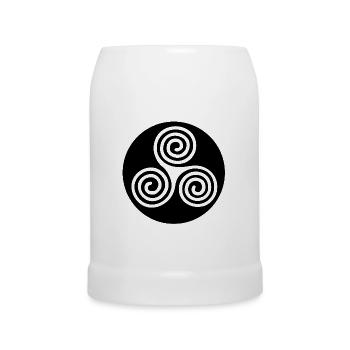 triskele (black) - Beer Mug - white - Front