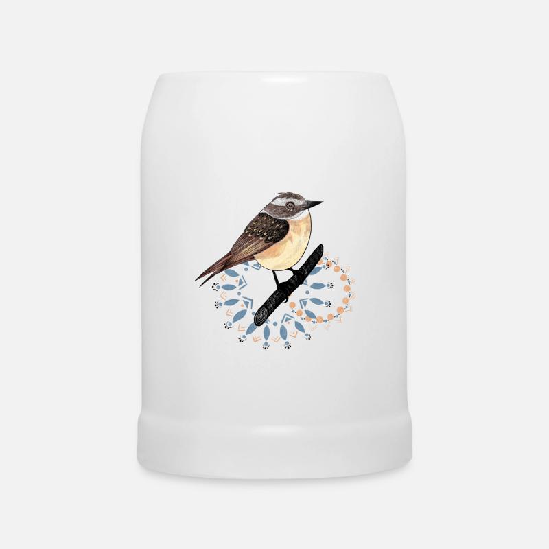 Mignon oiseau à gorge brune 2023 (Garantie du prix le plus bas) - Chope en céramique - blanc