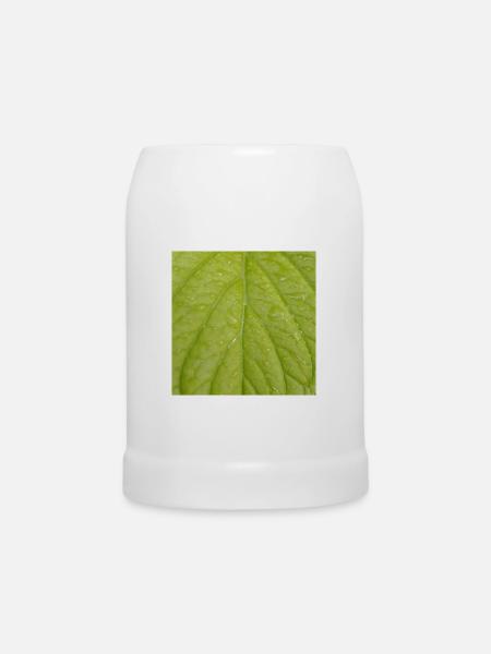 Green leaf - Bierkrug - Weiß