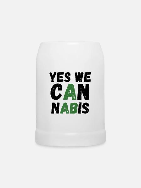 Yes We Cannabis! - Bierkrug - Weiß