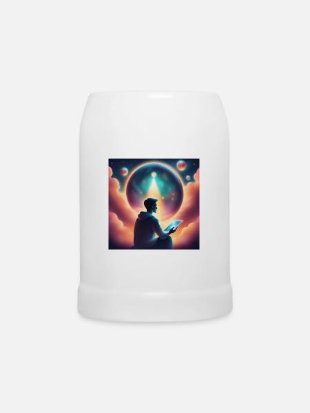 Die zukünftige Meditation vorhersagen - Bierkrug - Weiß