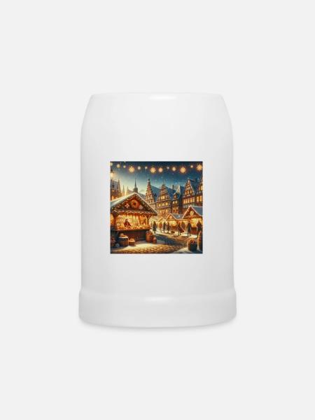 Weihnachtsmarkt - Bierkrug - Weiß