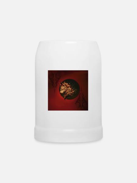 Mythisches Fantasietier - Bierkrug - Weiß