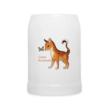 Tierliebe - Bierkrug - Weiß - Vorne