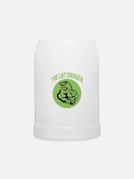 Der letzte Dinosaurier - Bierkrug - Weiß