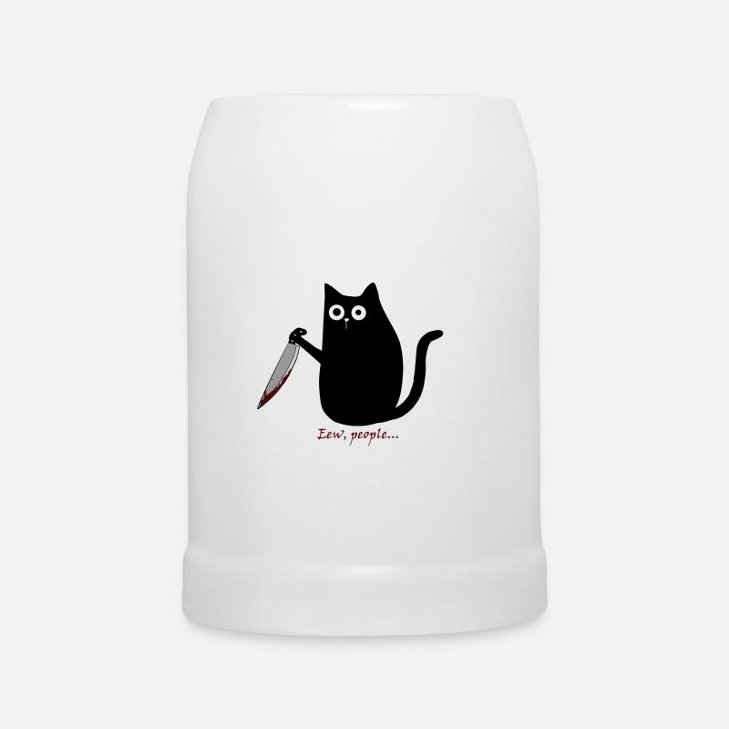 Eew, people... - Beer Mug - white