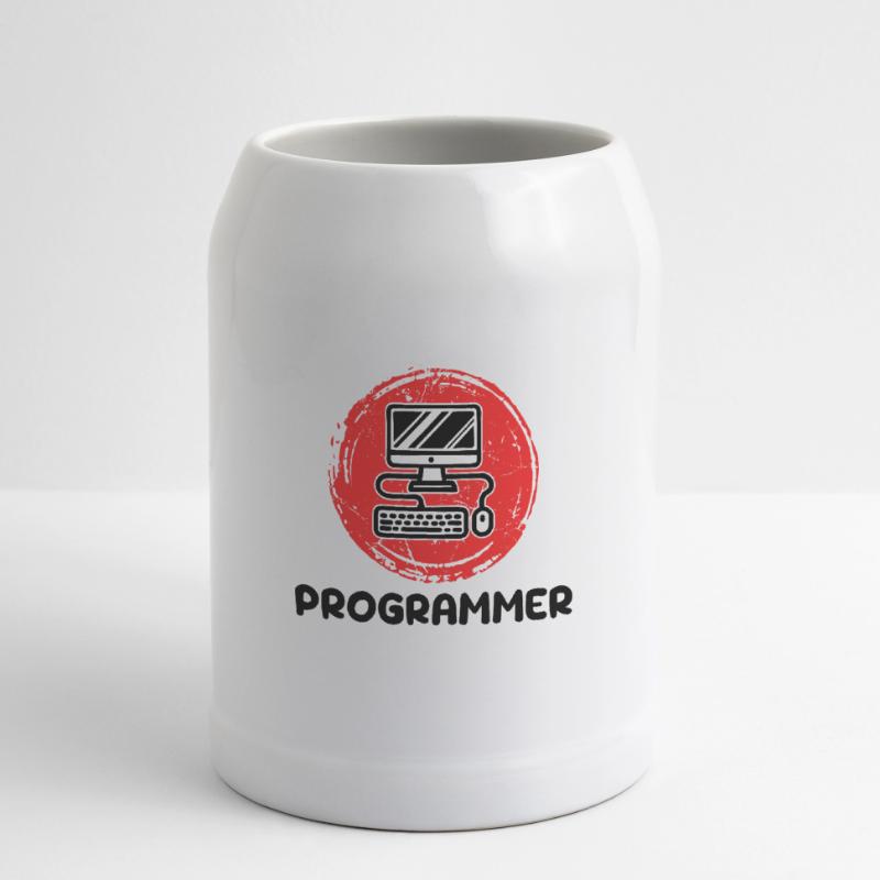 Computer Developer Programmierer Code Skripting Bierkrug