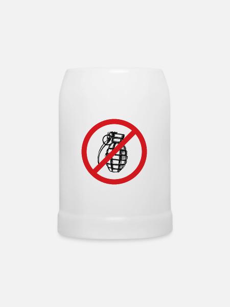 Stop War / Granate verboten! - Bierkrug - Weiß