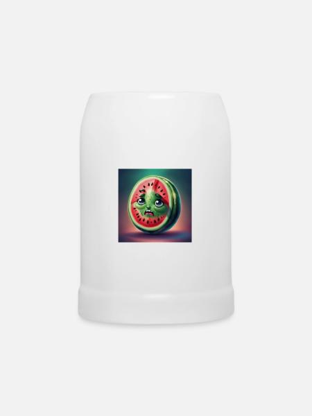 Wassermelone, Obst, Palästina - Bierkrug - Weiß