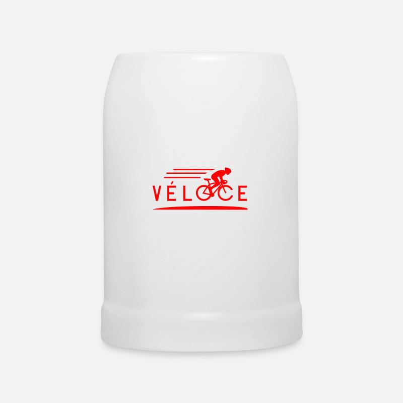 VÉLOCE ! (VÉLO, CYCLISME) - Chope en céramique - blanc